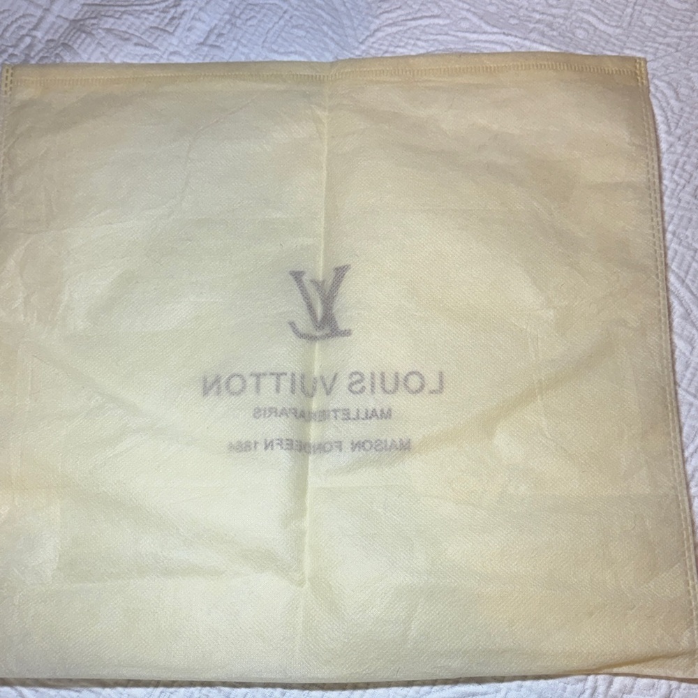 Louis Vuitton Yellow Fabric Dust Bag 13”x 13” - Picture 3 of 3